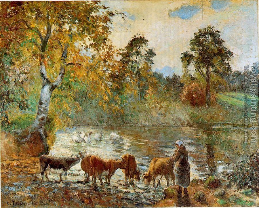 Camille Pissarro : The Pond at Montfoucault II